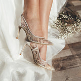 Aukštakulniai vestuviniai bateliai - 8cm pakulne, Flora8