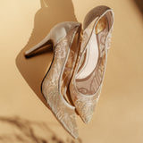 Aukštakulniai vestuviniai bateliai - 8cm pakulne, Flora8