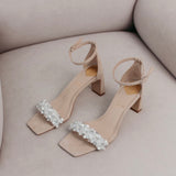 Aukštakulnės vestuvinės basutės - 7cm pakulne, Brianna