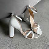 Aukštakulnės vestuvinės basutės - 6cm pakulne, Linda B6