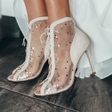 Aukštakulniai vestuviniai bateliai žiemai - 10cm pakulne, The Lace10