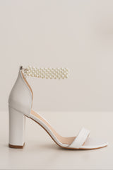 Vestuvinių batelių čiurnos papuošalas su perlais