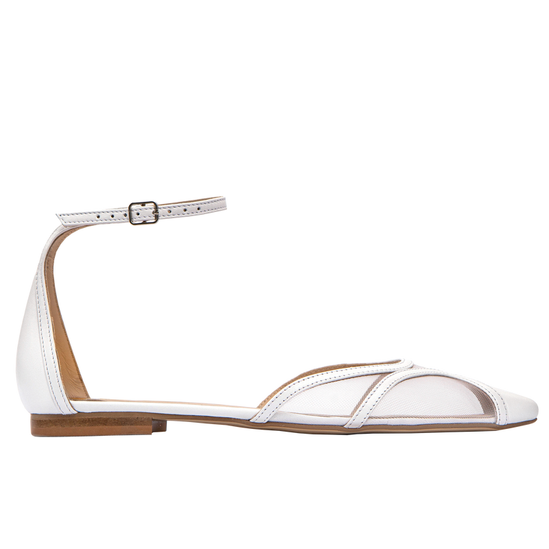 Lygiapadžiai vestuviniai bateliai su tinkliuku, Linea flats