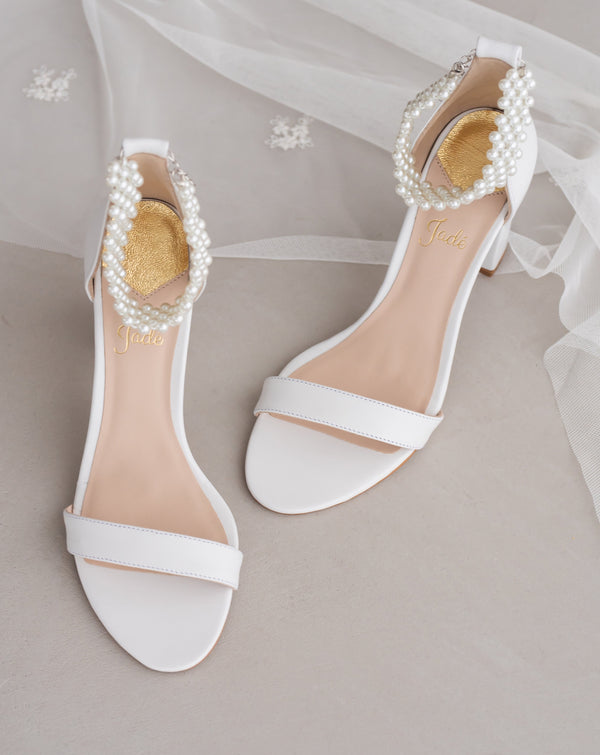 Aukštakulnės vestuvinės basutės - 9cm pakulne, Elegance B9