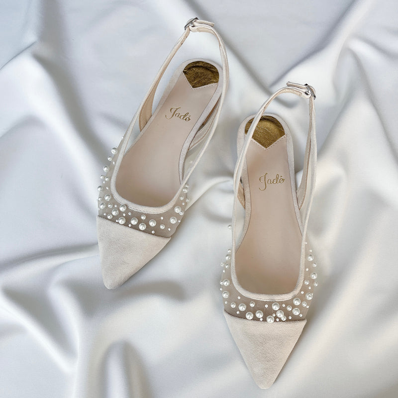 LYGIAPADĖS VESTUVINĖS BASUTĖS - PEARL FLATS